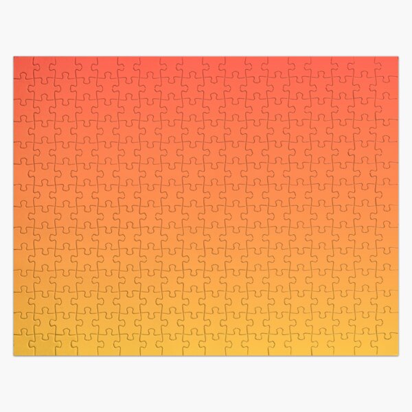 modern trendy abstract Yellow Orange Ombre Jigsaw Puzzle