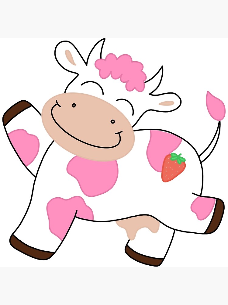"strawberry cow" Poster by cassidyjane Redbubble