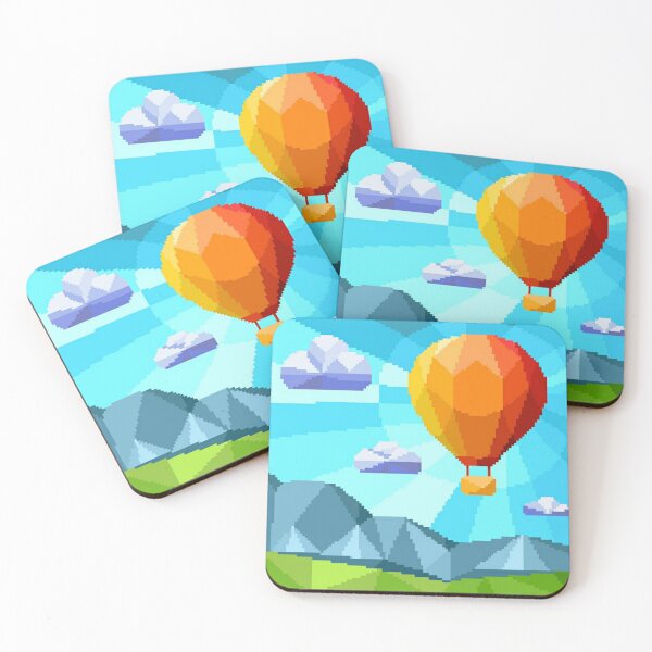 Item preview, Pixelated Prismatic Glass Hot Air Balloon designed and sold by HopeDetour.
