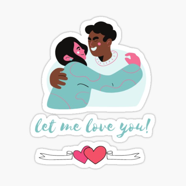 Couple Hug Lovers Stickers Redbubble