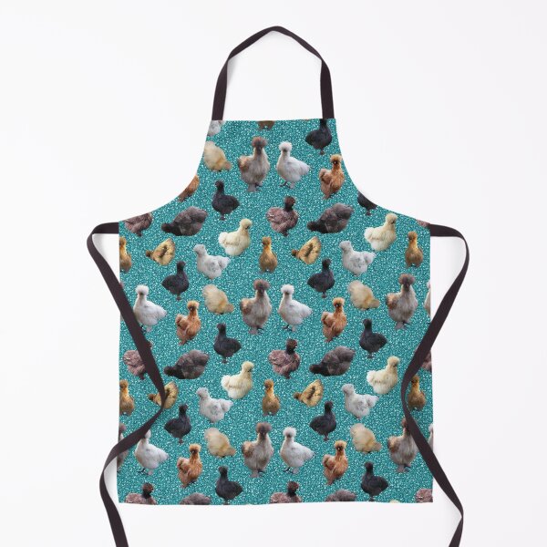 Item preview, Silkie Bantams on Turquoise Glitter designed and sold by StandoutSilkies.