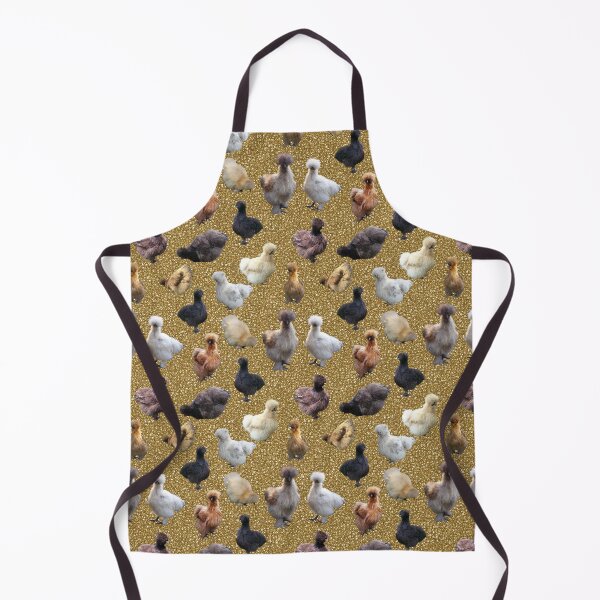Item preview, Silkie Bantams on Gold Glitter designed and sold by StandoutSilkies.