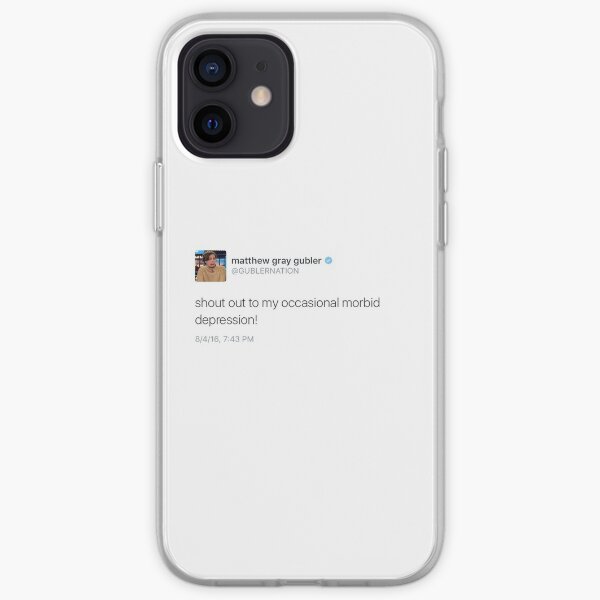 Shoutout to my occasional morbid depression tweet sticker iPhone Soft Case