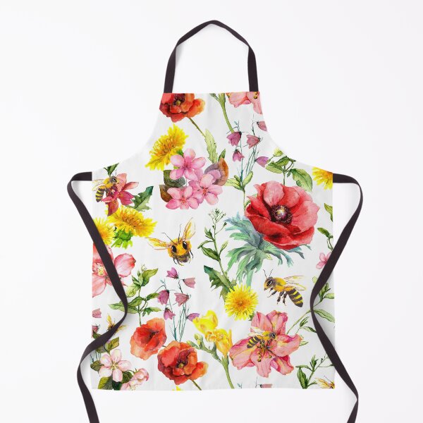 Item preview, Bees and Honey in the garden print designed and sold by Red Witch Art.
