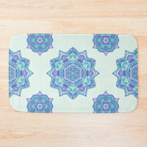 Item preview, blue mandala designed and sold by MandalaFlowerArt.