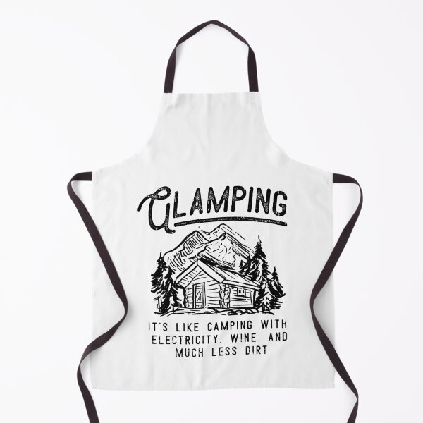 Item preview, Glamping Luxury Hike Campfire Camper Wanderlust Outdoor Mountains Boy Scout Woods Travel Gift Idea (Black Edition) designed and sold by SimonGs.