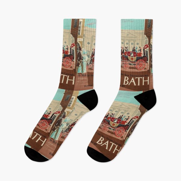 Item preview, Bath vintage travel poster designed and sold by stickart-marek.