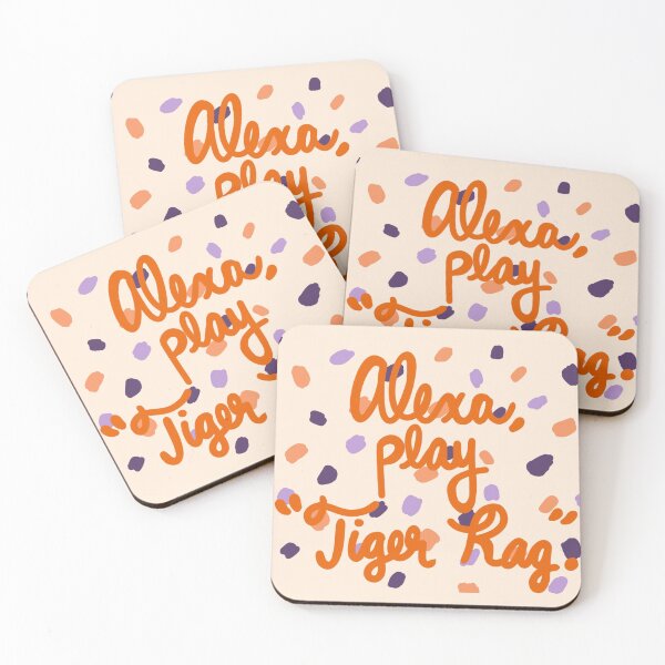 Item preview, Alexa, play "tiger rag" Dots - Orange and Purple designed and sold by emilees.