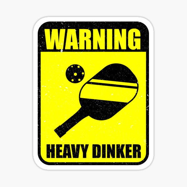 Pickleball Player Waring Heavy Dinker Sticker