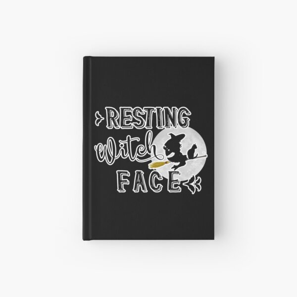 resting witch face Hardcover Journal