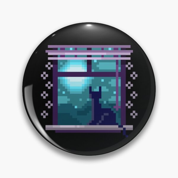 Item preview, Pixelated Black Cat Sitting on a Window designed and sold by HopeDetour.