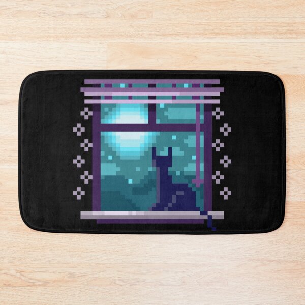 Item preview, Pixelated Black Cat Sitting on a Window designed and sold by HopeDetour.