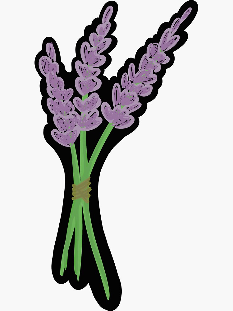 &ldquo;Lavender sprig&rdquo; Sticker for Sale by magyklart | Redbubble