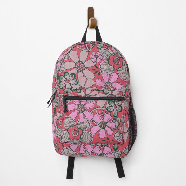 Item preview, Fanciful Flowers, linen, Red designed and sold by Palifino.