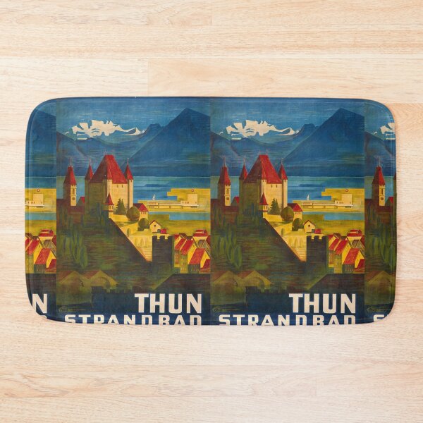 Artikelvorschau, Strandbad Thun vintage travel poster entworfen und verkauft von stickart-marek.