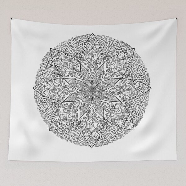 Item preview, Black and White Mandala Pattern designed and sold by Minima-Vulpes.