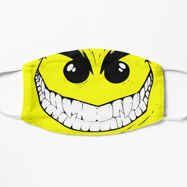 White Teeth Face Masks Redbubble - evil white teeth grin black skin roblox