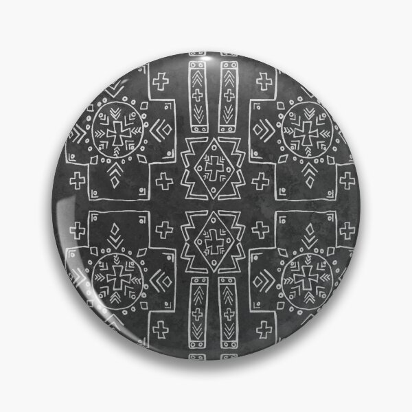 Artikelvorschau, Mali Tribal Mud Cloth, Kreuz und Symbole, Schwarz entworfen und verkauft von Palifino.