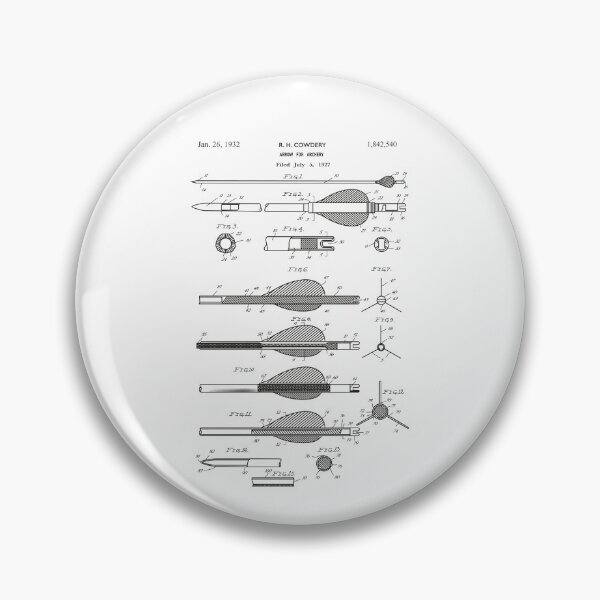 Item preview, Arrow Patent Schematic Archery Blueprint Bow Hunting Gear designed and sold by DynamicDesign.