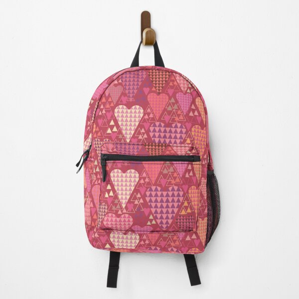 Item preview, Hearts and Triangles on berry designed and sold by Palifino.