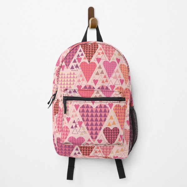 Item preview, Hearts and Triangles on peachy pink designed and sold by Palifino.