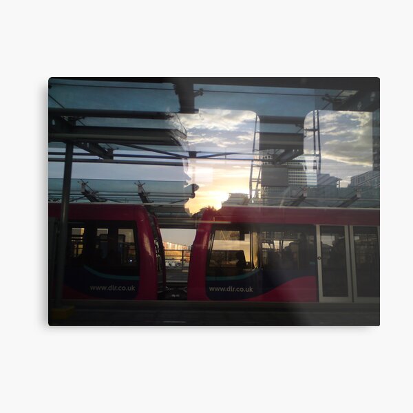 Docklands Light Reflections Metal Print