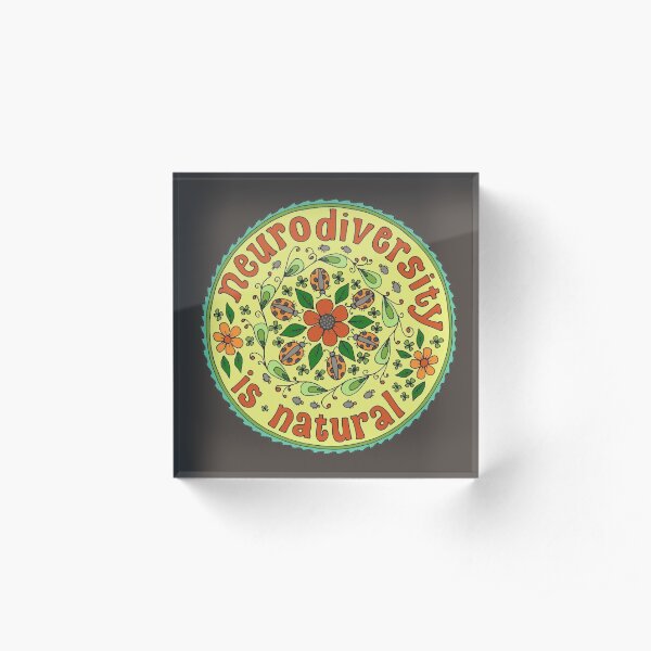 Neurodiversity Mandala Acrylic Block