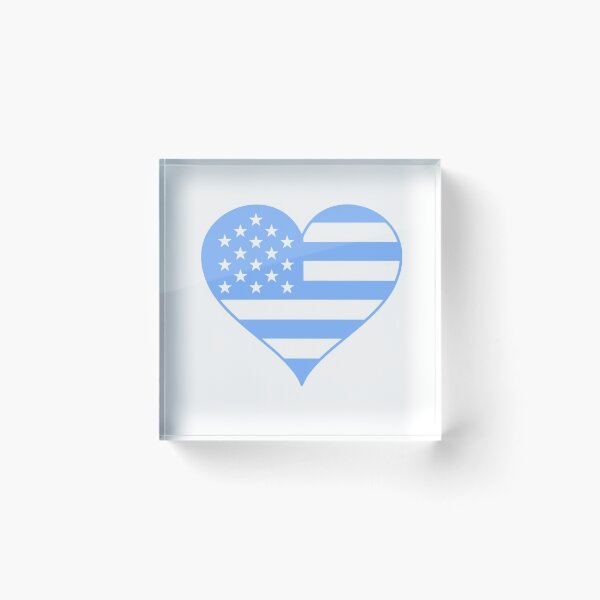 Item preview, Carolina Blue Flag Heart  designed and sold by Sleepygirl2010.