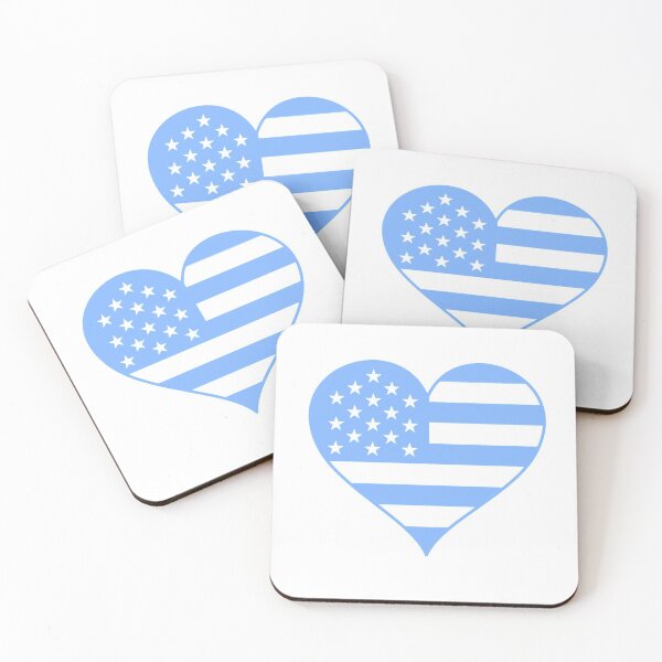 Item preview, Carolina Blue Flag Heart  designed and sold by Sleepygirl2010.