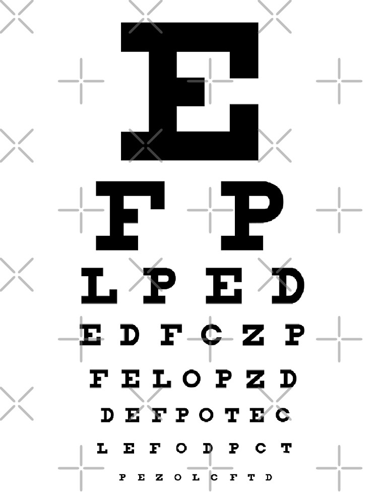 Eye Test Chart Sticker