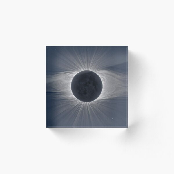Beautiful image of the Sun&#39;s corona during a solar eclipse Acrylic Block