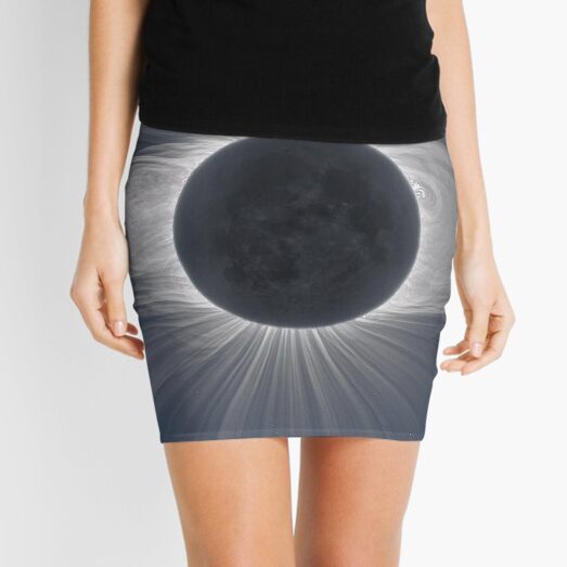 Beautiful image of the Sun&#39;s corona during a solar eclipse Mini Skirt