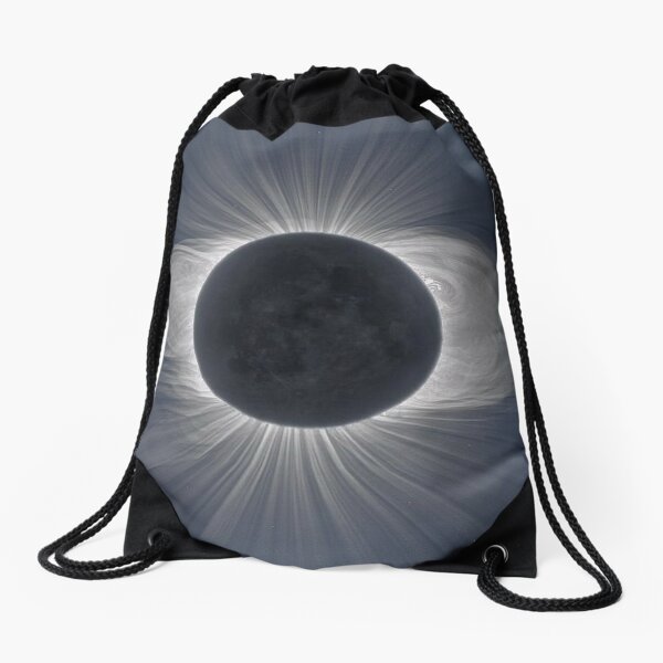 Beautiful image of the Sun&#39;s corona during a solar eclipse Drawstring Bag