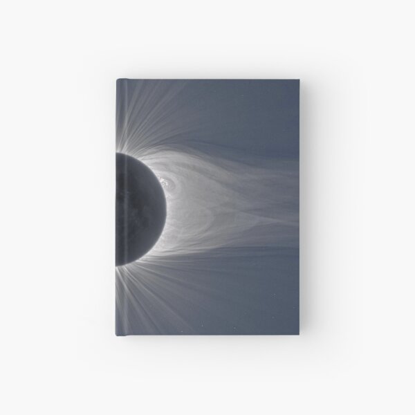 Beautiful image of the Sun&#39;s corona during a solar eclipse Hardcover Journal