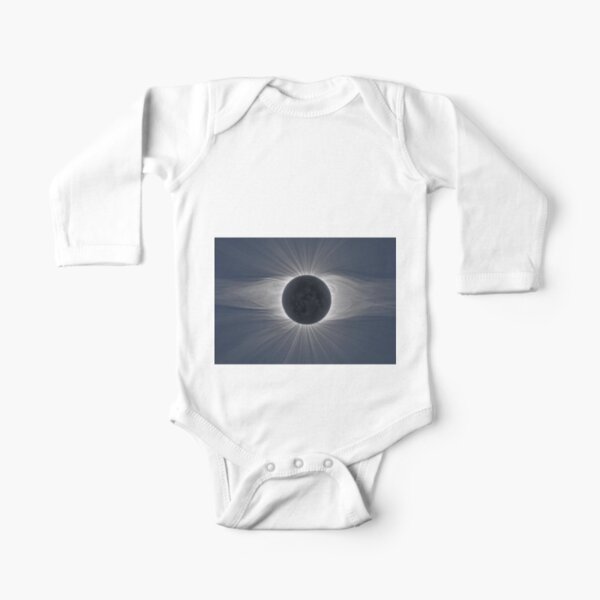 Beautiful image of the Sun&#39;s corona during a solar eclipse Long Sleeve Baby One-Piece