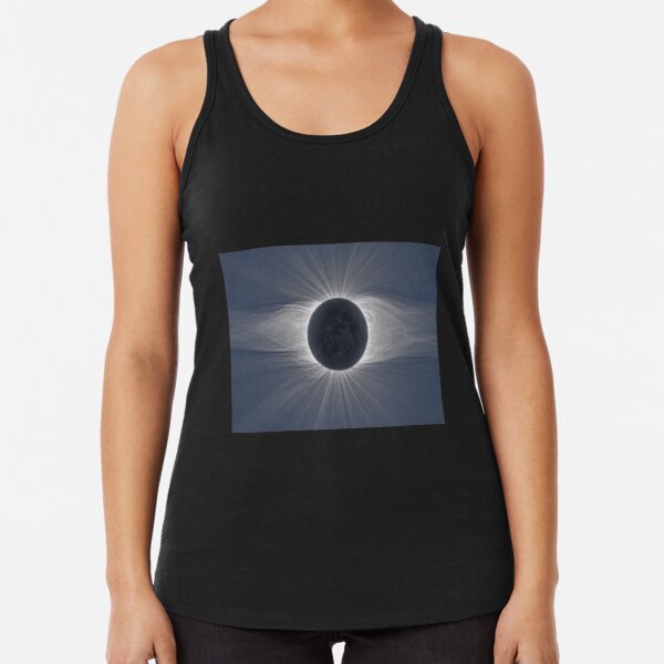 Beautiful image of the Sun&#39;s corona during a solar eclipse Racerback Tank Top