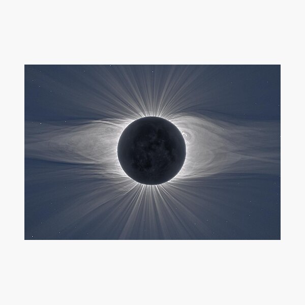 Beautiful image of the Sun&#39;s corona during a solar eclipse Photographic Print