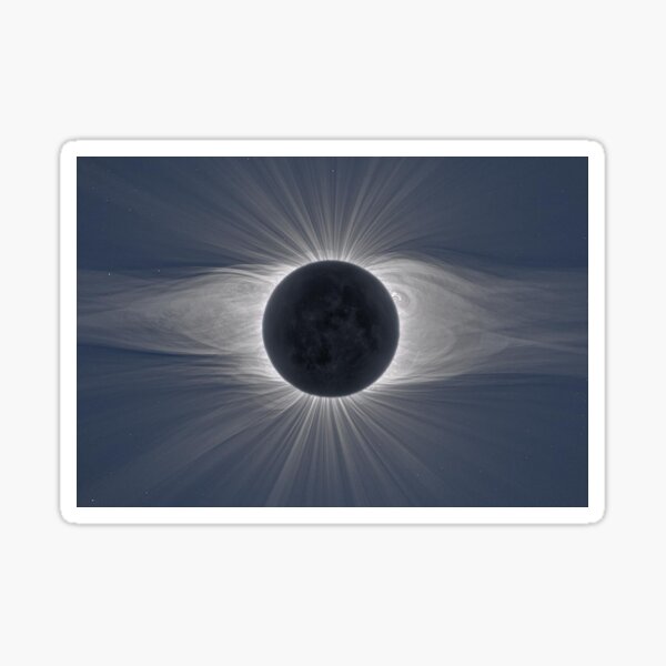 Beautiful image of the Sun&#39;s corona during a solar eclipse Sticker