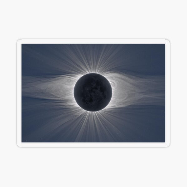 Beautiful image of the Sun&#39;s corona during a solar eclipse Transparent Sticker