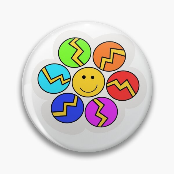 Item preview, rainbow smiley flower designed and sold by ravenstar13.