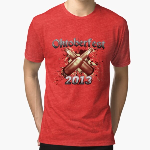 Oktoberfest Beer Bottles 2013 Tri-blend T-Shirt