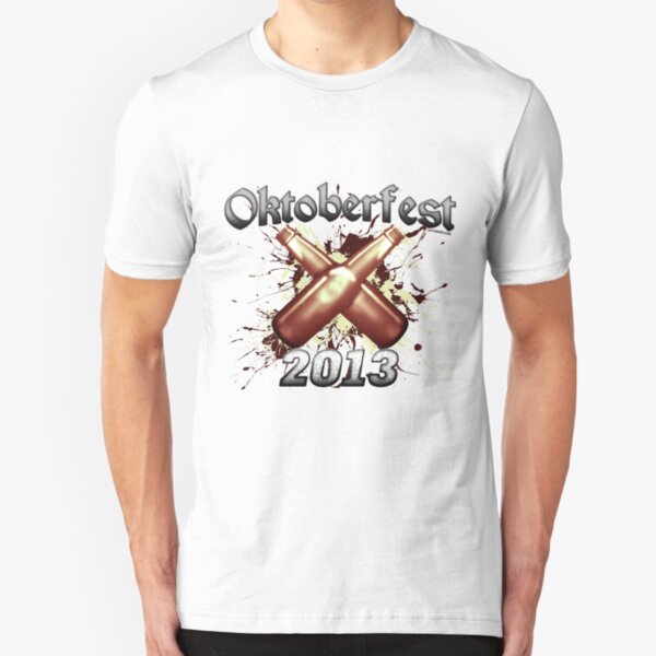 Oktoberfest Beer Bottles 2013 Slim Fit T-Shirt