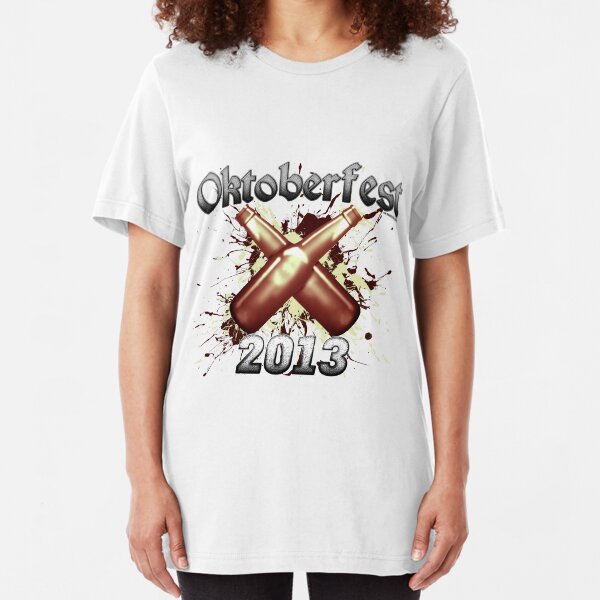 Oktoberfest Beer Bottles 2013 Slim Fit T-Shirt