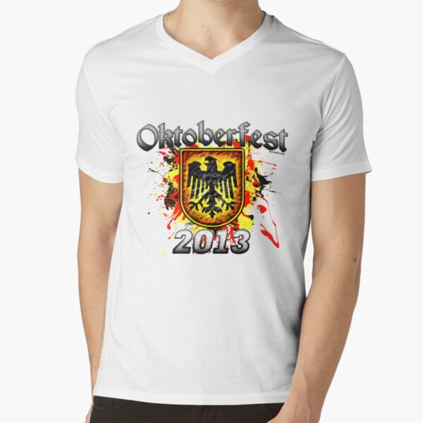 Oktoberfest Eagle Shield 2013 V-Neck T-Shirt