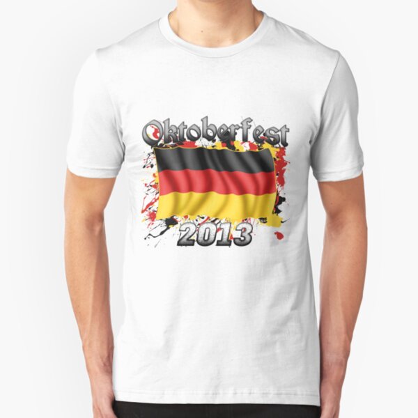 Oktoberfest German Flag 2013 Slim Fit T-Shirt
