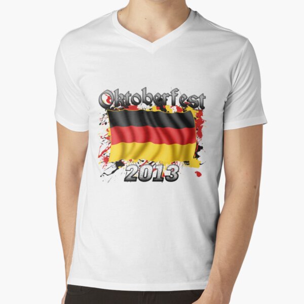 Oktoberfest German Flag 2013 V-Neck T-Shirt