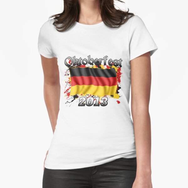 Oktoberfest German Flag 2013 Fitted T-Shirt