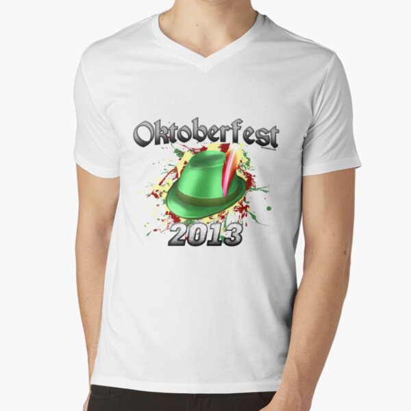 Oktoberfest German Hat 2013 V-Neck T-Shirt