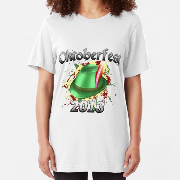 Oktoberfest German Hat 2013 Slim Fit T-Shirt