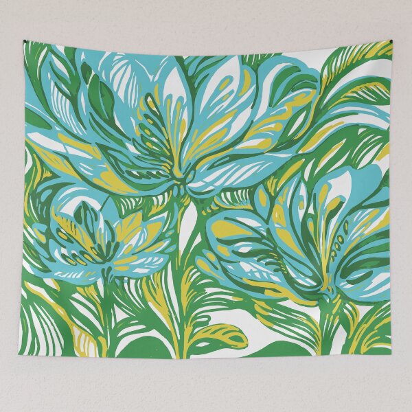 Item preview, Flores azules designed and sold by Amanda Klimek.